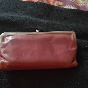 HOBO Burgundy Leather Clutch